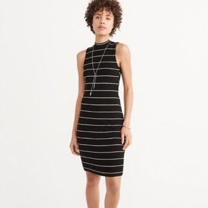 Abercrombie & Fitch Mock Neck Midi Dress A&F